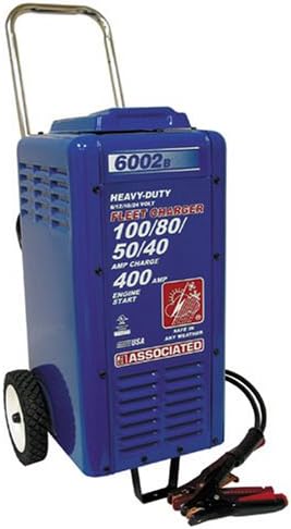 AssociatedEquipment 6002B 6/12/18/24V 100/80/50/40 Amp 400 Amp Charger Cranking Assist with Wheels