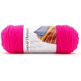 Soft Classic Neon Yarn by Loops &amp; Threads - 5 Ounces - 252 Yards - Neon Pink