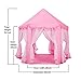 Windpnn Kids Play Tent, Pink Princess Castle Play House, Large Light Up Playhouse with Remote LED Twinkle Star Light, Top Toy Gift Ideas for Girls Boys Toddlers Baby (55
