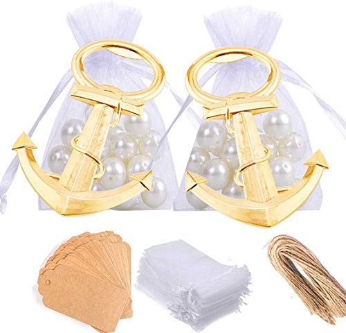Awtlife 30pcs Gold Anchor Bottle Opener Set, Baby Shower & Wedding Party Favors, Home Decor