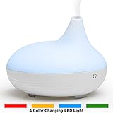 USB Essential Oil Diffuser Baby Humidifiers for Bedroom Ultrasonic Cool Mist Humidifier with LED Lights Changing Waterless Auto Shut-off Portable Mini Humidifier for Yoga Travel and USB Plug (Kitchen)
