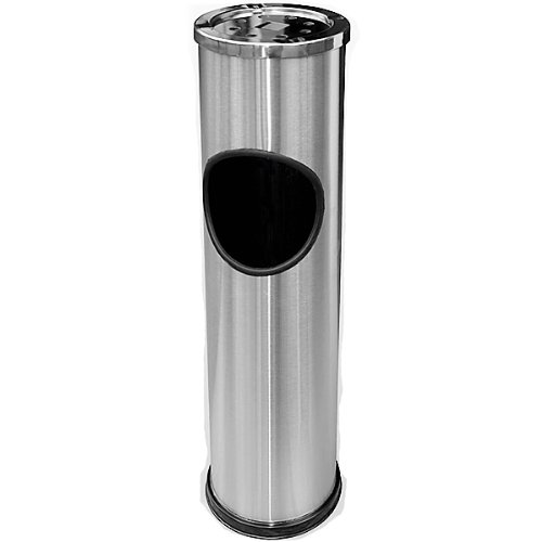 Deuba Stainless Steel Outdoor Rubbish Bin Cigarette Ashtray Stand