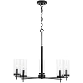 Generation Lighting 5-Light Zire Chandelier Midnight Black 3190305-112, Modern Ceiling Light Fixture for Room Decor, Chandeli