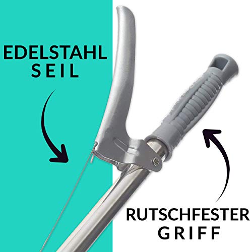 Praknu Greifzange aus Metall - Robuster Greifer für Müll - 95cm lang - Greifarm für Senioren – Bild 5