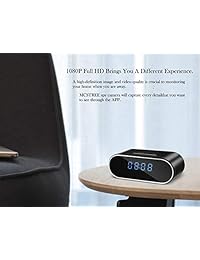 Cámara espía, cámara oculta MCSTREE en el reloj Cámaras WiFi ocultas Grabadora de video 1080P Cámara IP inalámbrica para monitoreo de seguridad en el hogar en interiores Cámara Nanny 140 Ángulo Visión nocturna Detección de movimiento