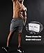 Gash Hao Athletic Gym Shorts Mens Workout Running Bodybuilding Training Short, Gray, Large