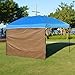 Canopy Sunwall Sidewall Gazebos Tent Waterproof for 10x10ft Pop up Canopy Straight Leg Gazebos Outdoor Instant Canopies 1 Pcs Khaki Canopy Sidewall Only