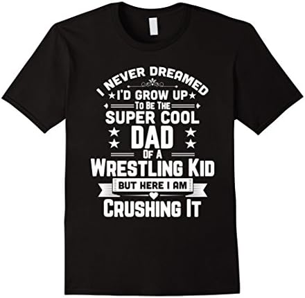 Mens Super Cool Dad Of A Wrestling Kid Shirt XL Black