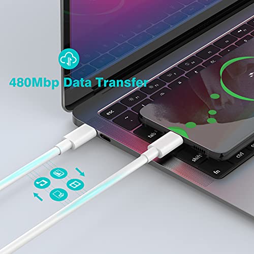 30W USB C Charger Compatible witch MacBook air 13 12 inch, iPad Pro 13, 12.9, 11 inch 2024 2023 2022 2021 2020 2019 M4 M2 M1, iPad Air 5 4, Mini 6, iPad 10, iPhone 15, Pixel 8 7, 2M/6.6FT USB-C Cable