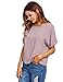SweatyRocks Women's Casual Summer Tops Floral Embroidered Short Sleeve T Shirt Pink Medium