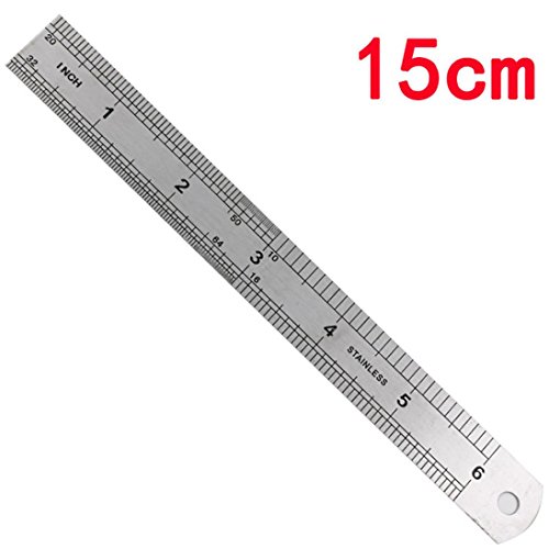 MChoice 15/30CM Stainless Steel Ruler Metal Rule Metric Imperial (A)