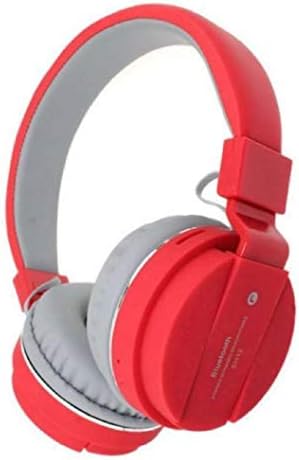 Morlivala SH12 Wireless Bluetooth Headphone for All Mobile with Mic with FM and SD Card Slot with Music and Calling Controls (RED)