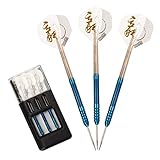 ONE80 90% Tungsten Steel Tip Darts with Titanium Electroplated, Packed in Solibox, Professional Dart Set