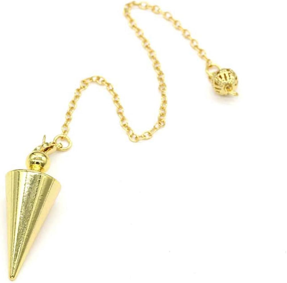 Pendulum Pendant Necklace Divination Spiral Healing Unisex Cone Bead