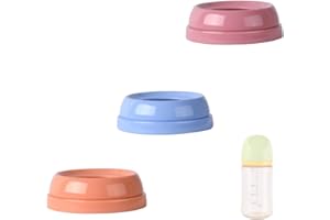ROMIRUS Baby Bottle Replacement Collars Rings Compatible with Pigeon 3rd Generation PPSU/PP/Glass Wide Neck Nursing Bottles, 3 Pack (Sent in Random Color)