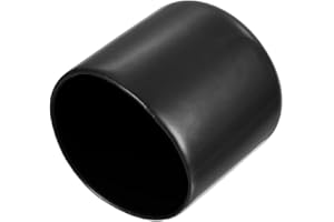 uxcell 4pcs Rubber End Caps 1 1/4"(32mm) ID Vinyl Round End Cap Cover Screw Thread Protectors Black, 30mm Height