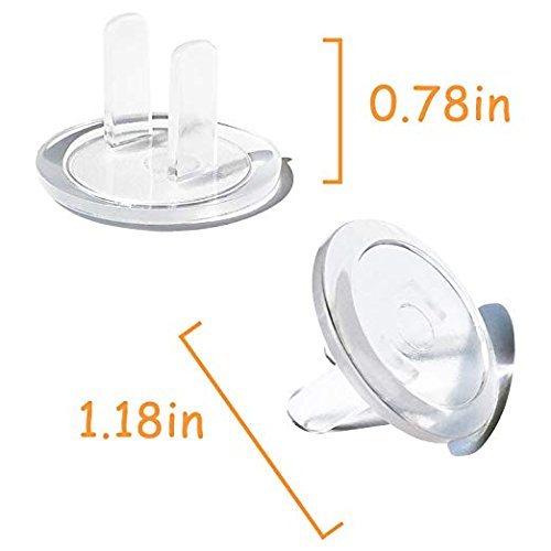 SULIVES Ultra Clear Outlet Covers Child Proof Electrical Protector Baby Proof Transparent Safety Caps 36 Pack - Thumbnail 3