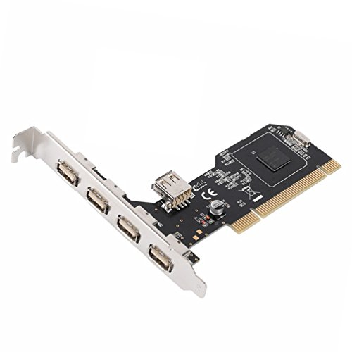 MACHENIKE 5 Port USB 2.0 PCI Card, (4 External & 1 Internal) PCI to USB 2 Adapter Expansion Card Hub Controller, High Speed 480Mbps for Desktop PC