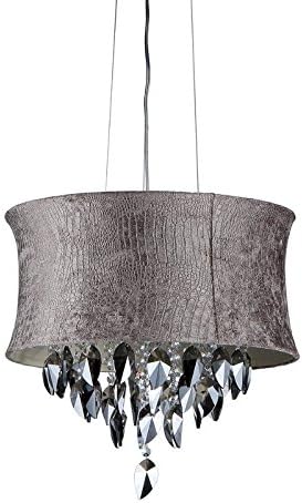 chrome-finished Gator 4-Light Drum Chandelier