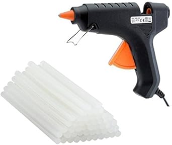 OKASTA 40W Hot Melt Glue Gun Kit with 8 Sticks (Black)