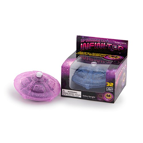 Funtime Gifts Playmaker Toys Products Assorted Infinite Spinning Top Light Up Unidentified Flying Object