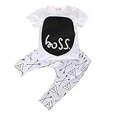 Toddler Baby Boys Short Sleeve T-shirt Tops + Harem Pants Outfits Clothes Set 2pcs