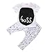 Toddler Baby Boys Short Sleeve T-shirt Tops + Harem Pants Outfits Clothes Set 2pcs