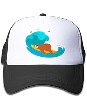 Sloth Surf Youth Toddler Mesh Hats Boys and Girls Baseball Trucker Caps