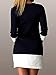 Joeoy Women's Black Colorblock 3/4 Sleeve Crew Neck Shift Dress-XL
