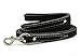 Leerburg Leather Dog Leash - Black - 6 Foot by 3/4 Inch - Handmade by The Amish w/Stainless Steel Hardware