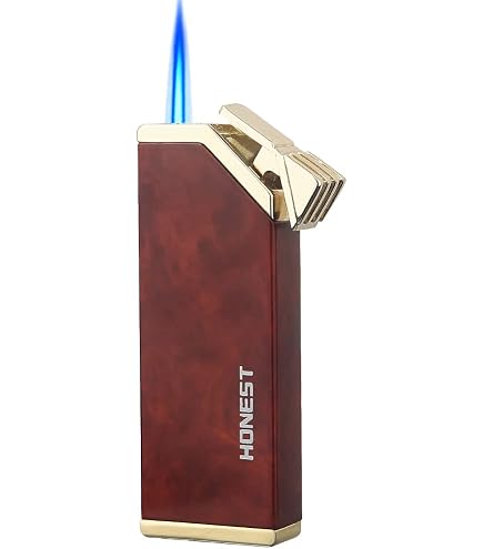 HONEST Briquet à Double Flamme Briquet de Poche Cadeau pour Hommes Barbecue Cuisine cheminée Bougie (Costume Noir HONEST Briquet à Double Flamme Briquet de Poche Cadeau pour Hommes Barbecue Cuisine cheminée Bougie (Costume Noir