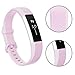 Vancle Bands Compatible with Fitbit Alta HR and Fitbit Alta, Newest Sport Wristbands with Secure Metal Buckle for Fitbit Alta HR/Fitbit Alta, Silver/Pink/Lavender, Small