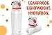 EXIT Collapsible Water Bottle - Foldable Water Bottle for Travel - BPA Free - Premium Medical Grade Silicone - Triple Leak Proof - Lightweight - 26 oz (White)