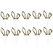 BESTOYARD Bunny Ear Cake Toppers Rabbit Cake Toppers Cupcake Picks for Party Supplies (Golden) 12pcs