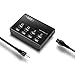 Bototek 8-Port USB Charger Station Fast Desktop Charging Dock for Smartphones, Tablets & Other Gadgets with Multi Devices - Black