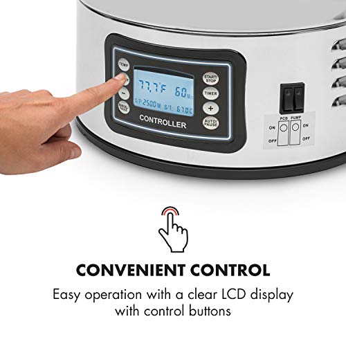 Klarstein Mundschenk • 8 Gallon • Mash Tun • Beer Brewer • Home Brewing System • Mash Tun • 304 Steel • Home Fermentation of Beer and Wine • LCD and Touch Panel • Stainless Steel - Thumbnail 2