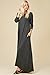 Annabelle Women's 3/4 Sleeve Casual Loose Fit Maxi Dresses with Side Pockets X-Large Mid Grey D5212X