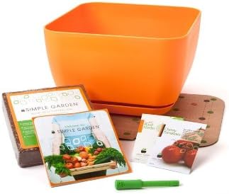Fertile Earth Simple Garden SG-Start-W 12-Inch Basil and Tomato Gardening Squared Starter Kit, Orange