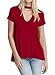 ZESICA Women's Summer Casual Short Sleeve Choker T shirt Tops