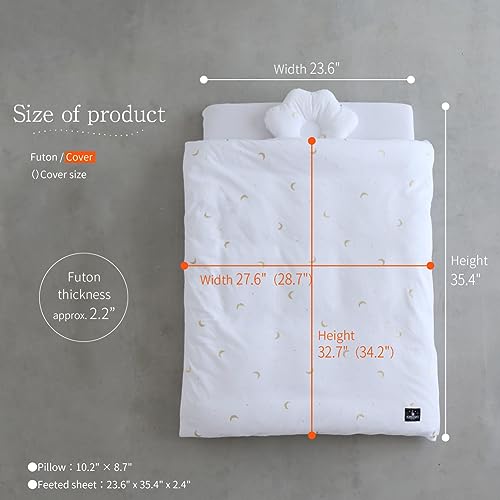 PUPPAPUPO Washable Baby futon Set, Mini Size 23.6" x 35.4" Pricepulse