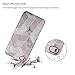 LUMARKE Wallet Case Compatible with iPhone 7, Cute Grey Pink Marble Slim-Fit TPU Clear Bumper Flexible Rubber Silicone Rugged Cover Case 4.7 inch