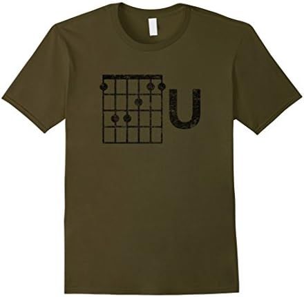 Men's F U Chord Shirt - Guitar Sarcastic Offensive T-Shirts 2XL Olive