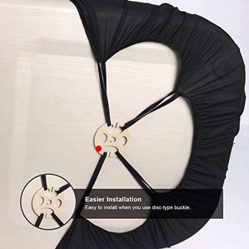 Copap Baja Front Seat Covers Red Stripe Colorful Saddle Blanket Seat Cover Universal for Car, SUV & Truck (2 seat Covers+2 seat Belt Covers)