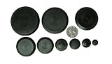 50 Piece Flush Mount Black Hole Plug Assortment for Auto Body and Sheet Metal