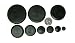 50 Piece Flush Mount Black Hole Plug Assortment for Auto Body and Sheet Metal primary