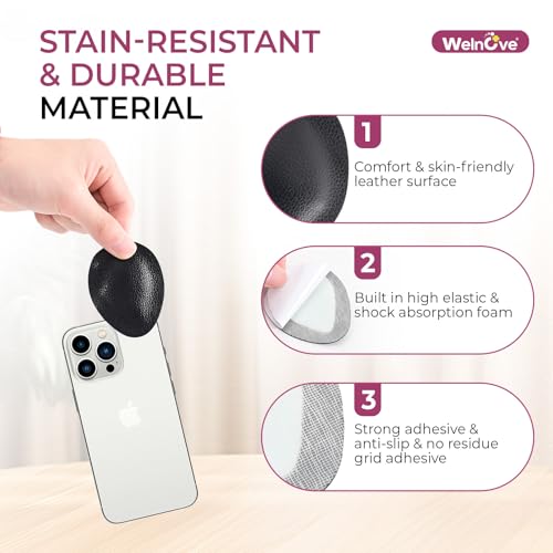Welnove Unisex Metatarsal Pad-Leather Forefoot Pad Provides Metatarsal Support-Soft Insoles for Metatarsalgia and Morton's Neuroma-Shoe Friendly(S)