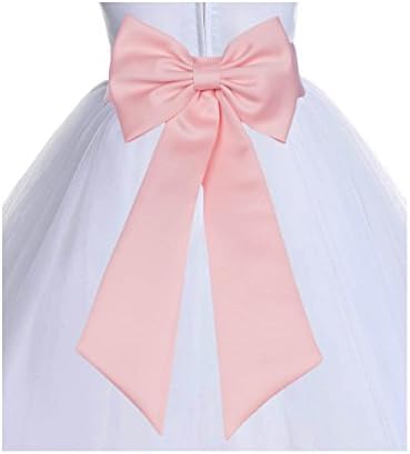 Wedding Satin Tiebow Bow Tie Sash Bridal Flower Special Occasion Decoration Pageant