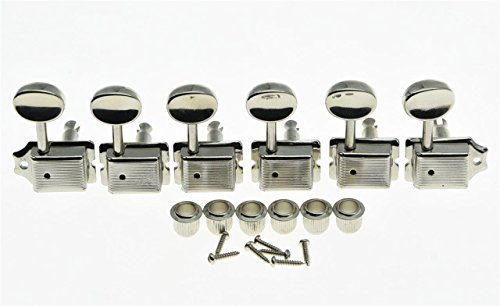 KAISH Nickel Split Post Vintage Guitar Tuning Keys Tuners Machine Heads for Strat/Tele Korea Made