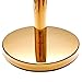 JAXPETY Round Top Polished Brass Stanchion Posts Queue Barrier, Pack of 4 Posts with Red Velvet Ropes,GOLD