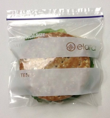Elara PB-ZS500 Reclozables Double Zipper Resealable Poly Storage Bags, Double Track Zip Closure, Sandwich Size, Pint Capacity, 1.5 Mil, LDPE, Food Safe, BPA Free (Case of 500) - Thumbnail 3